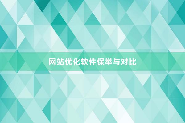 网站优化软件保举与对比