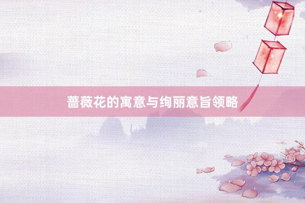 蔷薇花的寓意与绚丽意旨领略